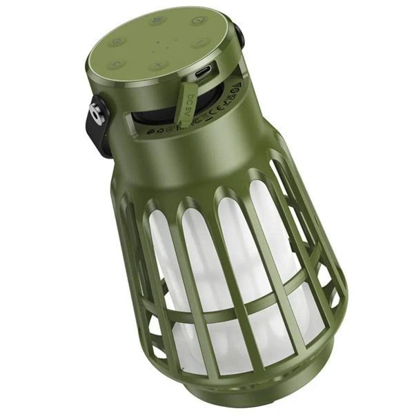 Портативна колонка HOCO BS61 Wild fun outdoor camping light BT speaker Olive Green 656-00763 фото