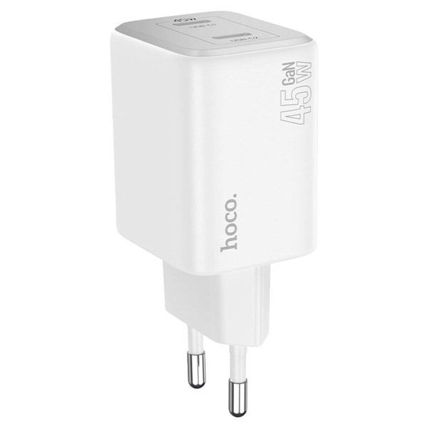 Сетевое зарядное устройство HOCO N42 Elogiado dual-port PD45W(2C) charger set(C to iP) White 656-01377 фото