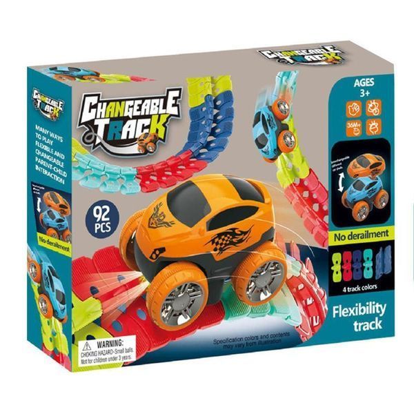 Интерактивный трек с инерционной машинкой SHT 188 Changeable Trak (92pcs/1CAR) 656-03588 фото