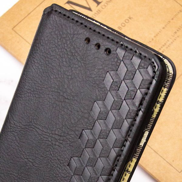 Шкіряний чохол-книжка GETMAN Cubic для Xiaomi Redmi 13 4G / Poco M6 4G Чорний 555-01672 фото