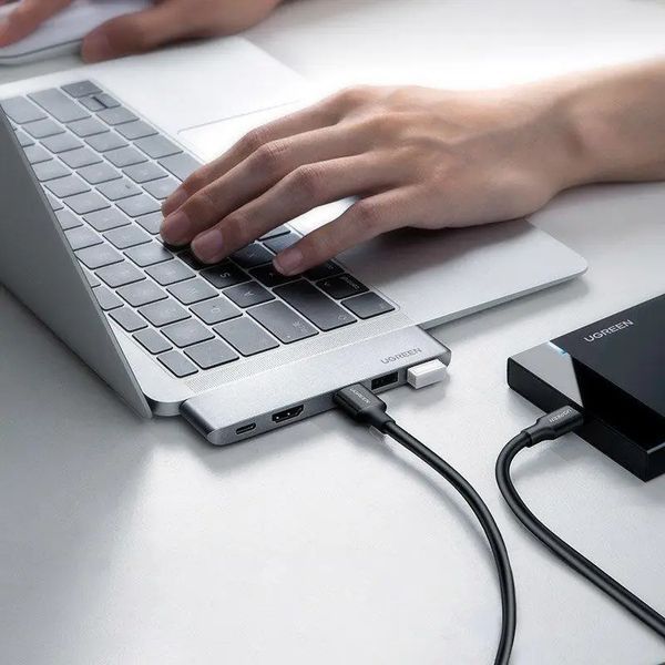 USB-Хаб UGREEN CM251 Dual USB-C To HDMI+3*USB 3.0 A+Type C Female Converter UGR-60559 фото