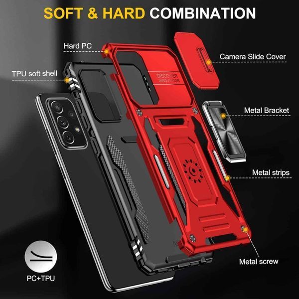 Ударостійкий чохол Camshield Army Ring для Samsung Galaxy A33 5G Red 777-05137 фото