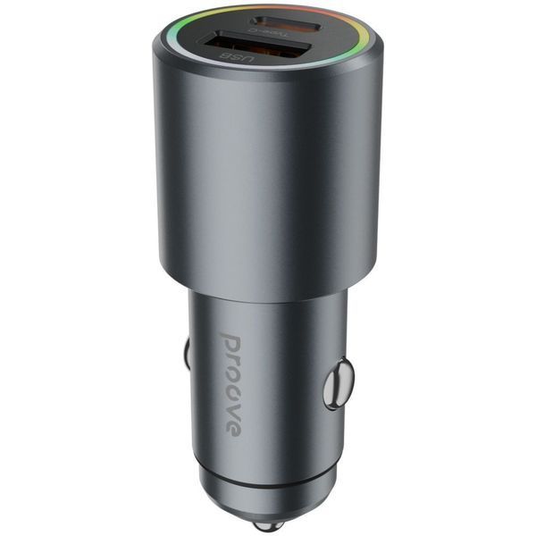 АЗП Proove Double Energy Plus 53W (USB + Type-C) Metal Gray ACDE53110004 фото