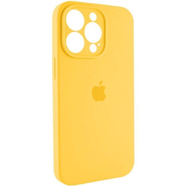 Силиконовый чехол с закрытой камерой для iPhone 16 Pro Max Sunny Yellow 666-01332 фото