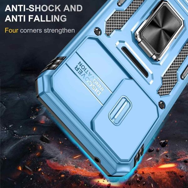 Ударопрочный чехол Camshield Army Ring для Samsung Galaxy A54 5G Light Blue 777-05087 фото