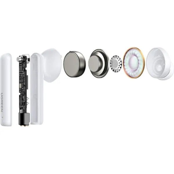 Бездротові навушники UGREEN WS106 HiTune T3 Active Noise-Cancelling Wireless Earbuds (White)(UGR-90206) 656-01657 фото