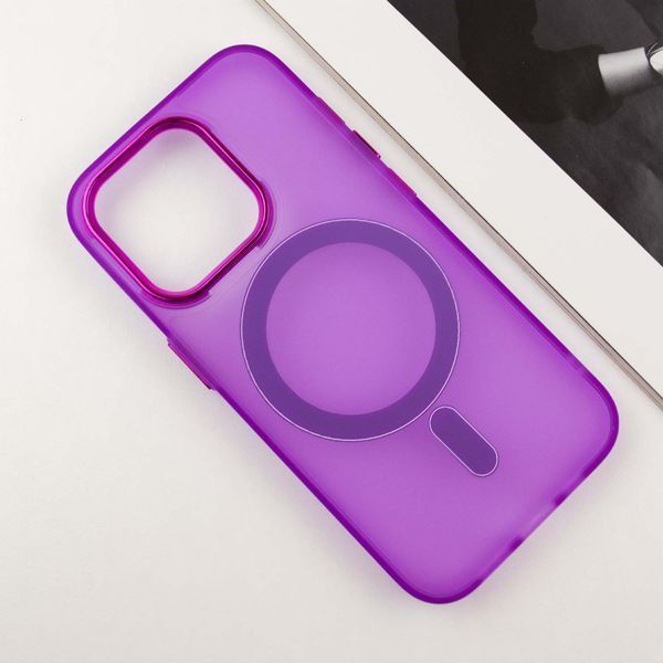 Чехол TPU+PC Lily with MagSafe для Apple iPhone 15 Pro (6.1") Purple 214-03581 фото