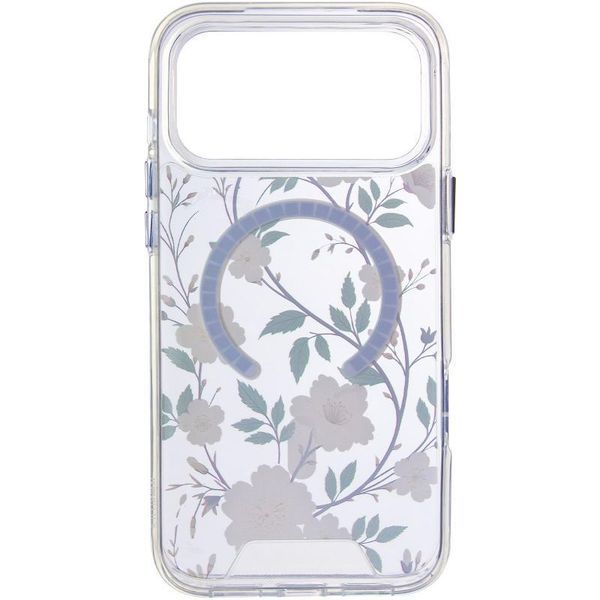 TPU+PC чохол Clear Garden with MagSafe для Apple iPhone 17 Pro Max (6.9") White Gardenia 777-08193 фото