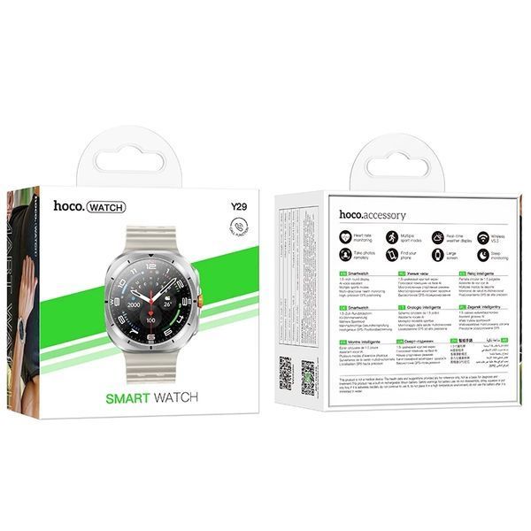 Смарт-годинник HOCO Y29 38mm.. 220 mAh Smart sports watch (call version) Silver 6942007648523 фото