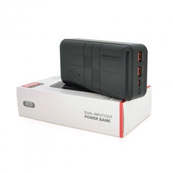 Портативний акумулятор XO PR189 2xUSB/1x USBType-C 30000mAh QC&PD3.0 22.5W Чорний 216-00060 фото