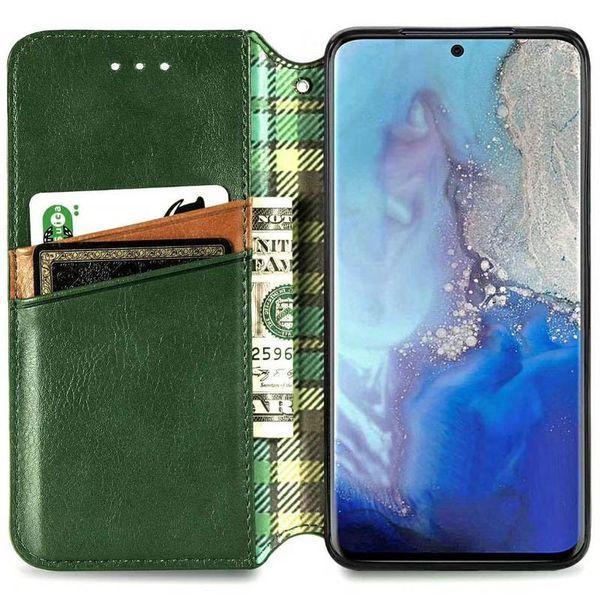 Шкіряний чохол-книжка GETMAN Cubic для Xiaomi Redmi Note 9 / Redmi 10X Зелений 555-01976 фото