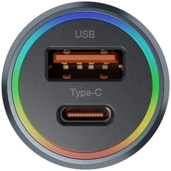 АЗП Proove Double Energy Plus 53W (USB + Type-C) Metal Gray ACDE53110004 фото