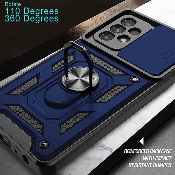 Ударостійкий чохол Camshield Serge Ring для Samsung Galaxy A73 5G Blue 777-04590 фото
