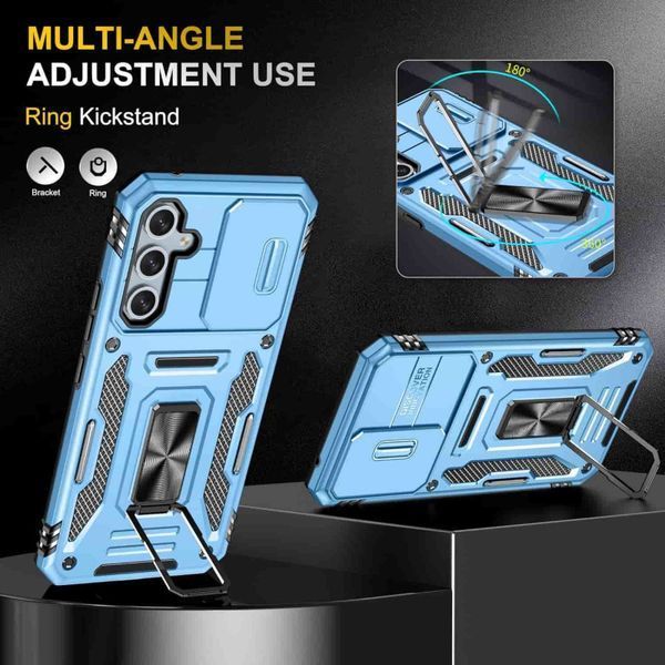 Ударопрочный чехол Camshield Army Ring для Samsung Galaxy A54 5G Light Blue 777-05087 фото