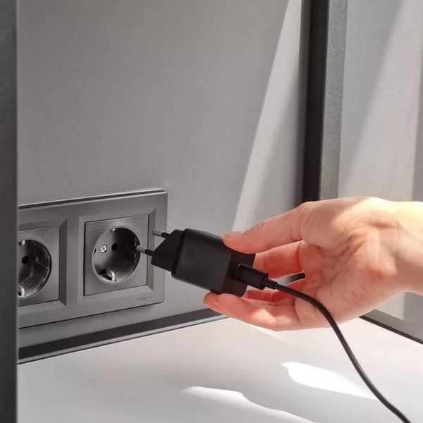 СЗУ Baseus Super Silicone Quick Charger 25W (Type-C) + With Cable Type-C to Type-C 3A (1m) Black 209-00313 фото