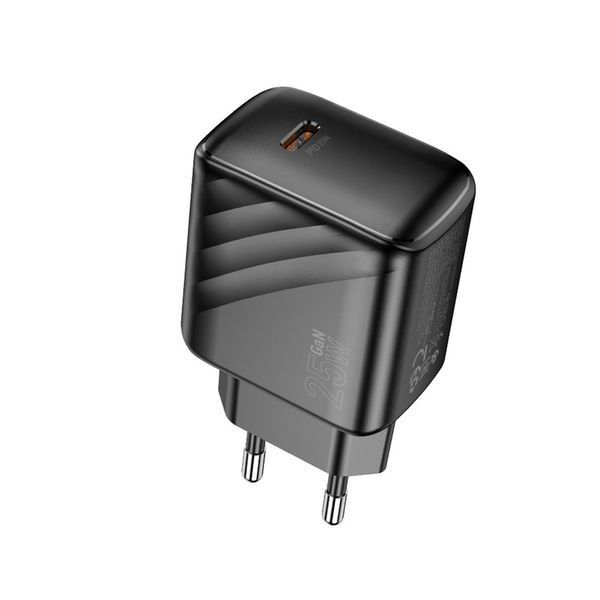 Мережевий зарядний пристрій HOCO CS24A 25W (1C) charger (EU) Black 209-00362 фото