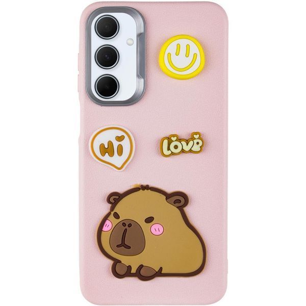 Чохол TPU Leather Toys для Samsung Galaxy A25 5G Capybara / Pink 555-00929 фото