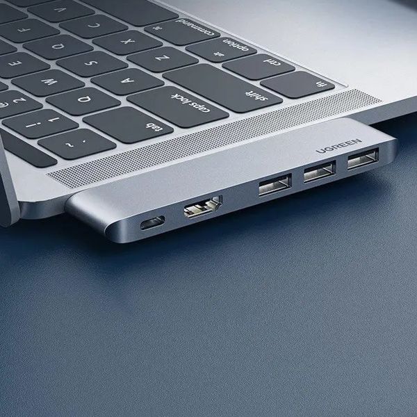USB-Хаб UGREEN CM251 Dual USB-C To HDMI+3*USB 3.0 A+Type C Female Converter UGR-60559 фото