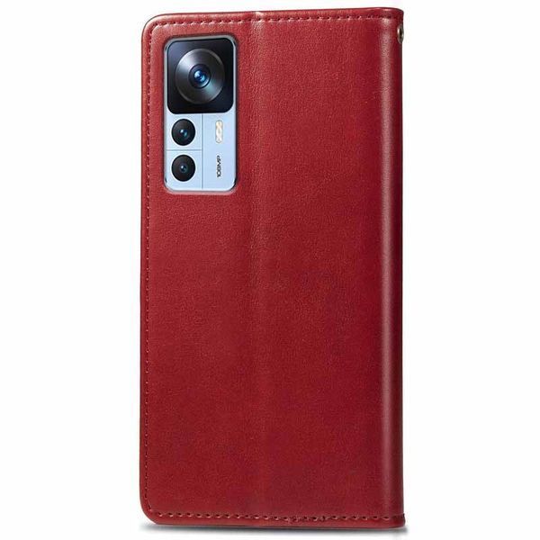 Кожаный чехол-книжка GETMAN Gallant (PU) для Xiaomi 12T / 12T Pro Red 777-06453 фото
