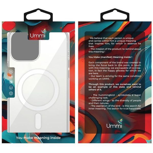 Чехол Ummi transparent with MagSafe для Apple iPhone 15 (6.1") Clear 777-09446 фото