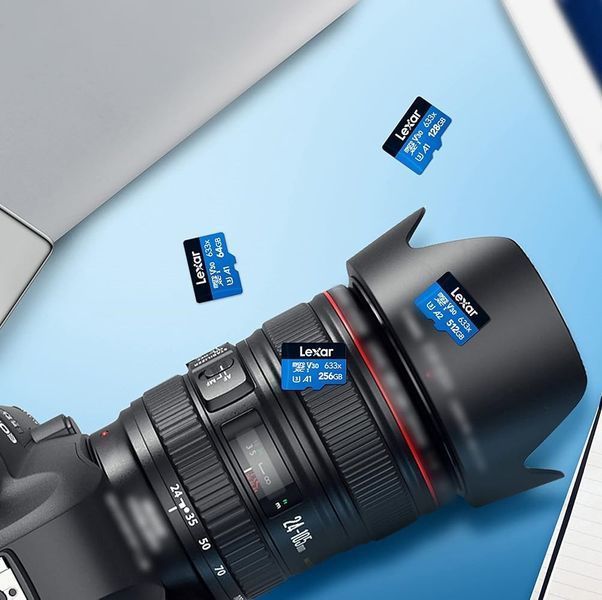 Карта памяти microSDXC (UHS-1 U3) Lexar High-Performance 633x 128Gb class 10 V30 A1 (100Mb/s) Blue Series (adapter SD) LMS0633128G-BNAAA фото