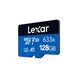 Карта памяти microSDXC (UHS-1 U3) Lexar High-Performance 633x 128Gb class 10 V30 A1 (100Mb/s) Blue Series (adapter SD) LMS0633128G-BNAAA фото 4