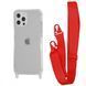 Чехол WAVE Clear Case With Strap для Iphone 12/12 Pro Red 208-05220 фото 1