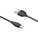 Кабель BOROFONE BX19 USB to Type-C 3A, 1m, PVC, TPE connectors, Black 6931474701794 фото 3