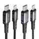 Кабель ACEFAST C1-01 Type-C to iP 3A, 1.2m, nylon, aluminum connectors, Black 6974316280484 фото 3