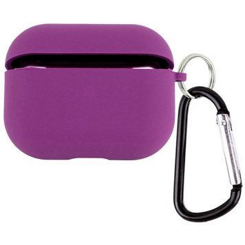 Силіконовий футляр з мікрофіброю для навушників Airpods Pro 2 / Pro Grape 203-00324 фото