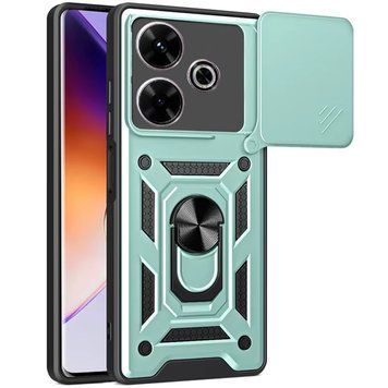 Ударопрочный чехол Camshield Serge Ring для Xiaomi Redmi 13 4G / Poco M6 4G Green 777-04358 фото