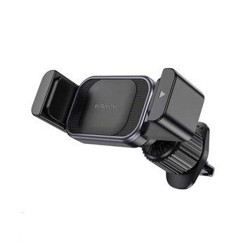 Тримач для мобільного BOROFONE BH106 Ascend pull clip car holder(air outlet) Black Metal Gray 656-00444 фото