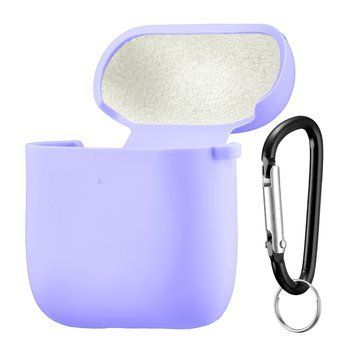Силиконовый чехол 2,5mm с микрофиброй для AirPods 1/2 Elegant Purple 203-00159 фото
