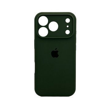 Силиконовый чехол с закрытой камерой для iPhone 17 Pro Max Dark Green 666-04322 фото