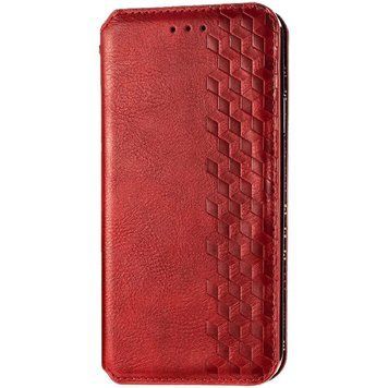 Кожаный чехол-книжка GETMAN Cubic для Xiaomi Redmi Note 9 / Redmi 10X Красный 555-01977 фото