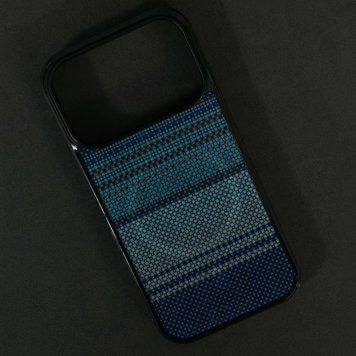 Чехол Gloss Elite Carbonique Magnetic для iPhone 17 Pro Pixel Blue 208-06305 фото