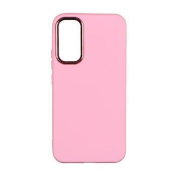 Чохол Silicone Cover Metal frame для Samsung Galaxy A34 5G (A346) Light pink 208-03435 фото