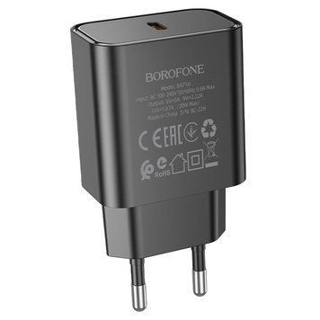 МЗП Borofone BA71A PD20W (1USB-C) Чорний ILSO-00000066701-2 фото