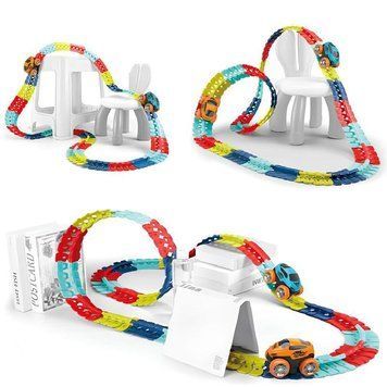 Интерактивный трек с инерционной машинкой SHT 388 Changeable Trak (184pcs/1CAR) 656-03589 фото