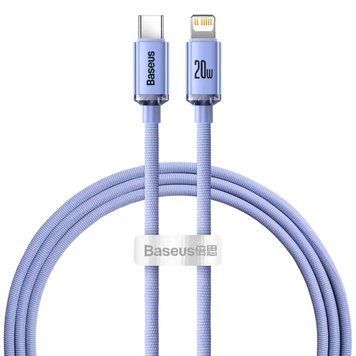 Кабель Baseus Crystal Shine Series Fast Charging Data Cable Type-C to iP 20W 1.2m Purple CAJY000205 фото