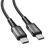 Кабель ACEFAST C1-03 Type-C to Type-C 3A, 1.2m, nylon, aluminum connectors, Black 6974316280521 фото