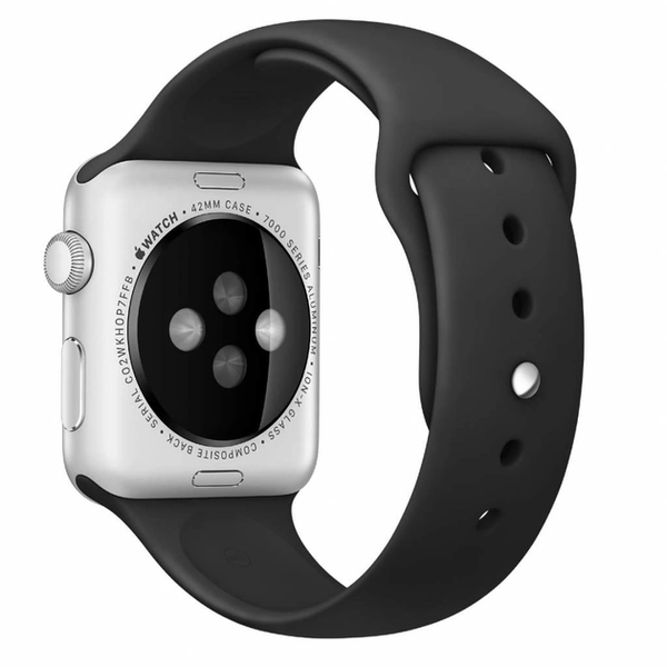 Силіконовий ремінець для Apple Watch 42/44/45/49 мм Black 212-00653 фото