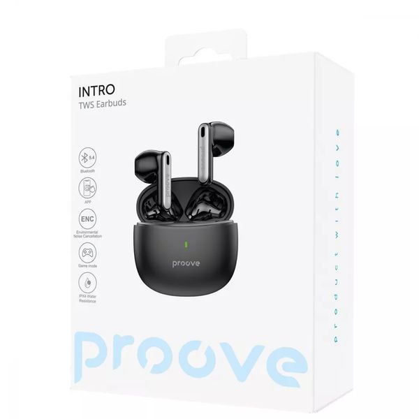 Беспроводные наушники Proove Intro TWS (APP) Black 202-00453 фото