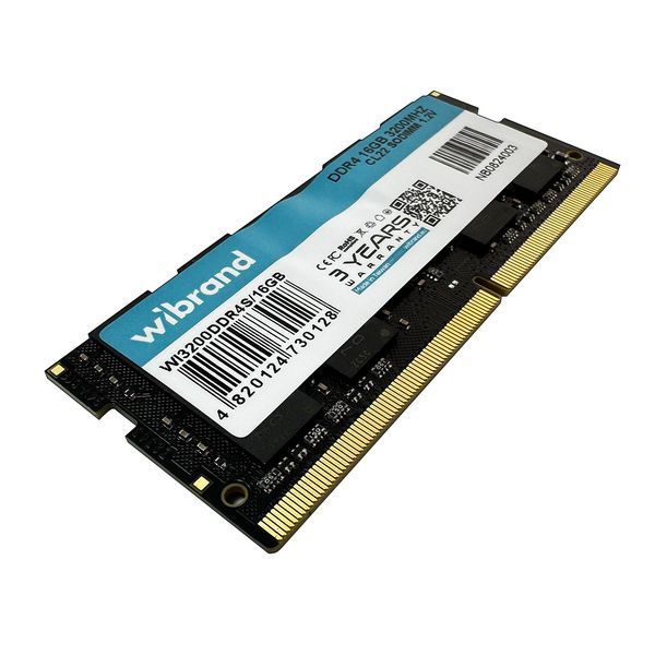 Оперативна пам'ять DDR4 Wibrand 16GB 3200MHz CL22 SODIMM WI3200DDR4S/16GB фото