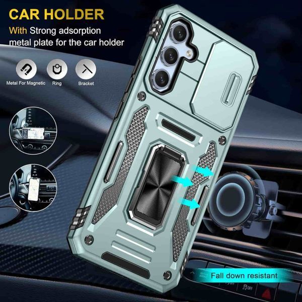 Ударопрочный чехол Camshield Army Ring для Samsung Galaxy A54 5G Light Green 777-05088 фото