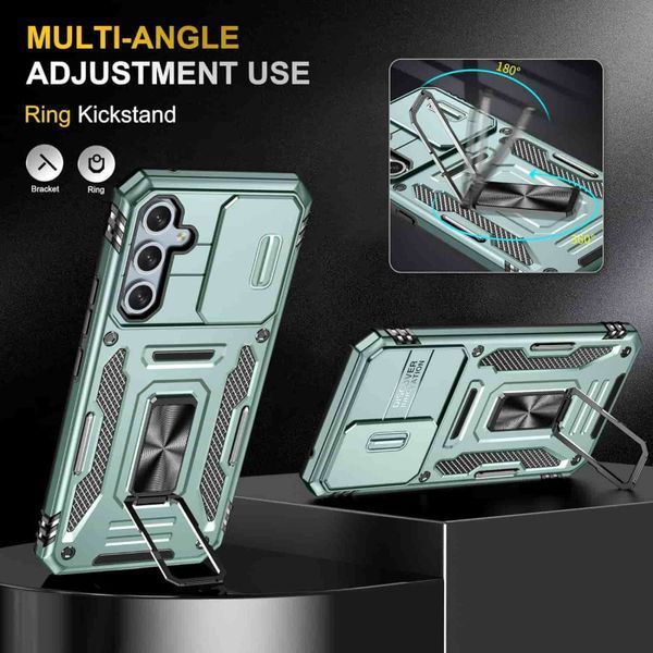 Ударопрочный чехол Camshield Army Ring для Samsung Galaxy A54 5G Light Green 777-05088 фото