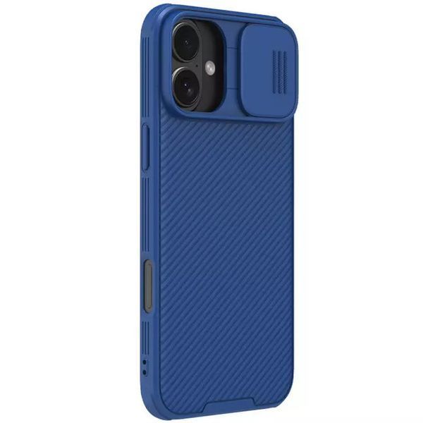Карбонова накладка Nillkin CamShield Pro для Apple iPhone 16 (6.1") Blue 777-08135 фото