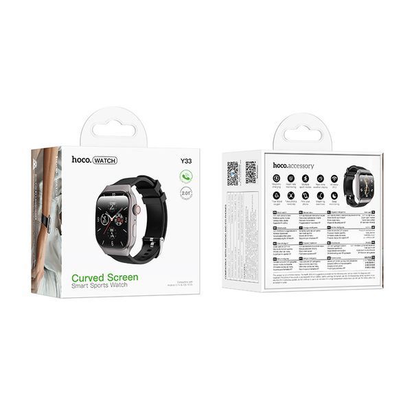 Смарт-годинник HOCO Y33 51mm. 200 mAh. Smart sports watch (call version) Black 6942007660815 фото