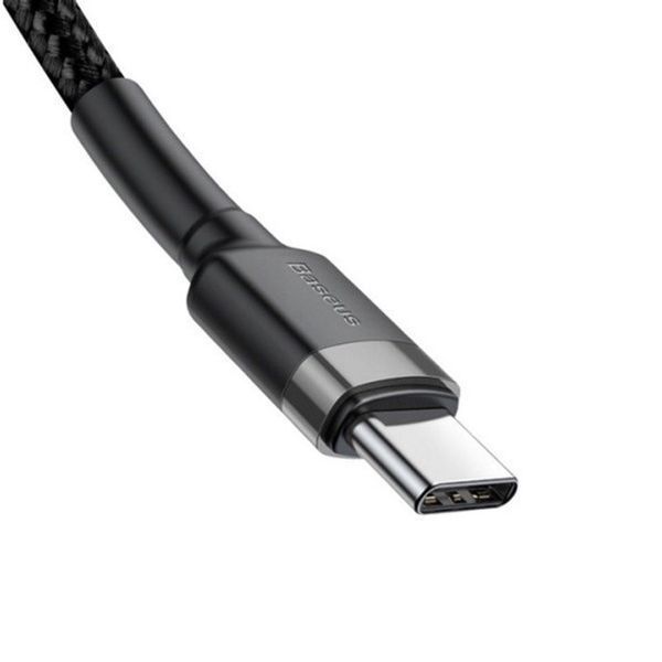Кабель Baseus Cafule PD2.0 60W flash charging USB Type-C-Type-C (20V 3A)1M Grey+Black CATKLF-GG1 фото