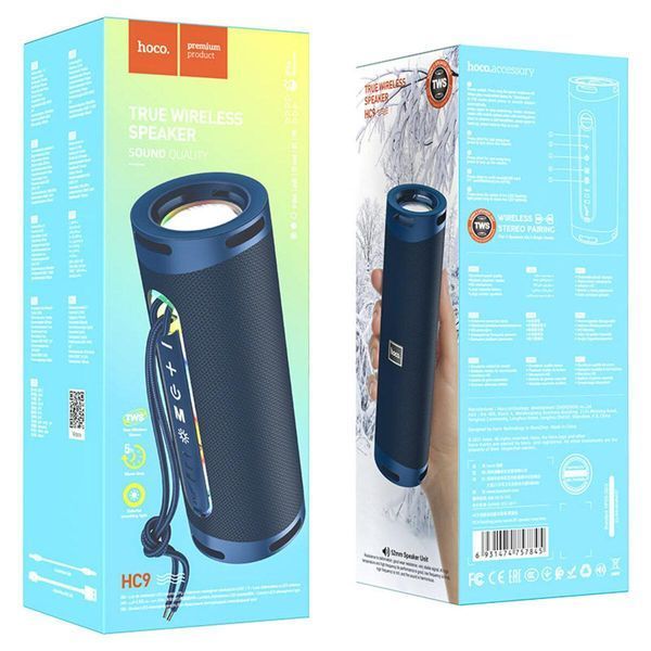 Портативна колонка HOCO HC9 Dazzling pulse sports BT speaker Navy Blue 202-00425 фото